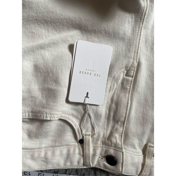 NWT Ted baker white barrel leg denim jeans size 27 - Picture 7 of 9